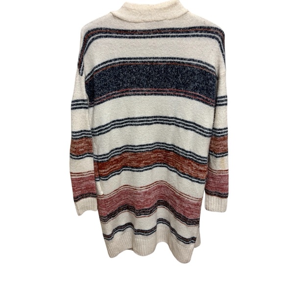 EUC LOFT Alpaca Wool Blend Boho Officecore Striped Beachy Cardigan Sweater SP - Picture 2 of 10